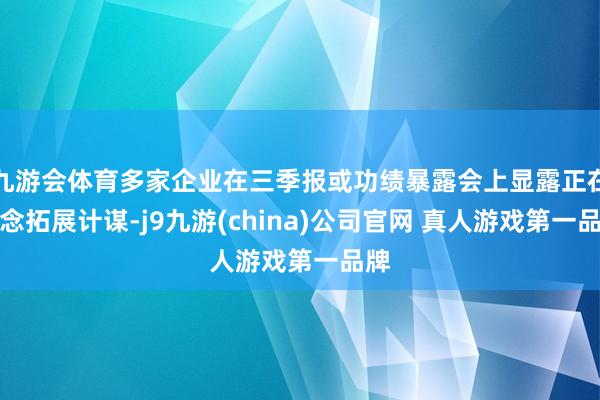 九游会体育多家企业在三季报或功绩暴露会上显露正在转念拓展计谋-j9九游(china)公司官网 真人游戏第一品牌